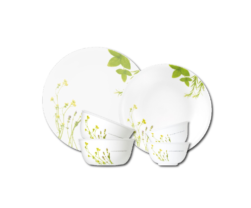 European Herbs Tableware Set 6pcs